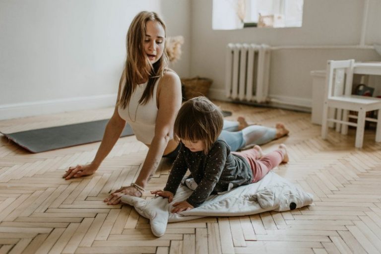 balancing exercise and parenting